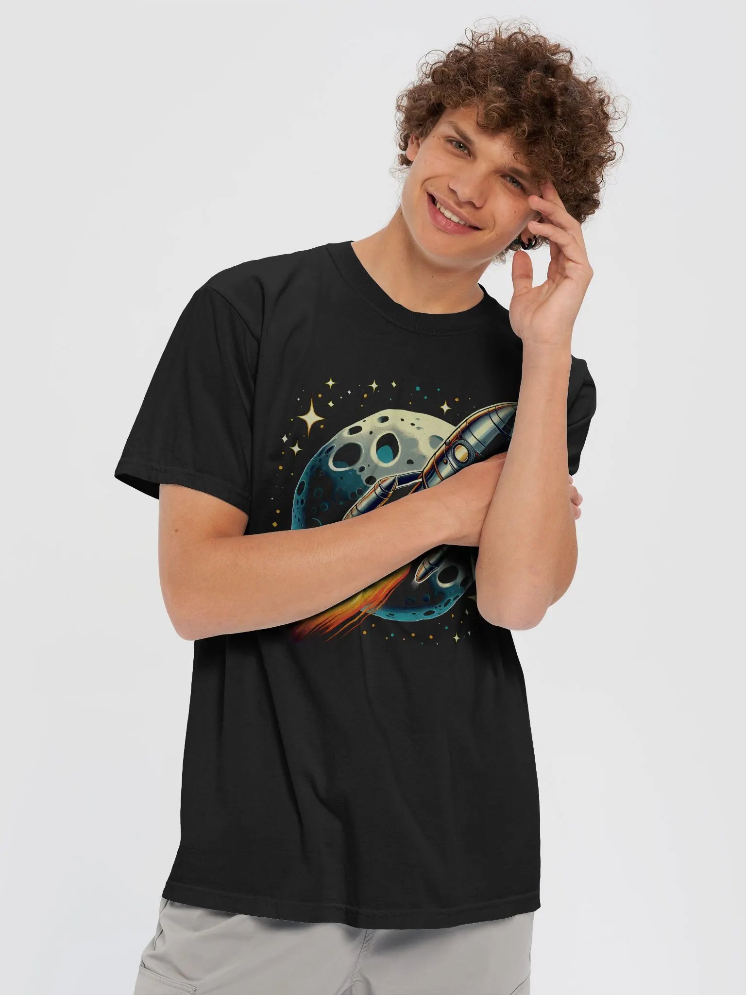 Galactic Blastoff Rocket Ship T-Shirt product image (3)