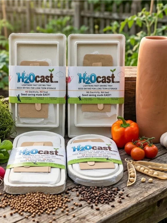 H2Ocast Seed Drying Tray, Rapid Moisture Removal, Heirloom Seed Saving Kit (9 3/4 x 4in) product image (3)