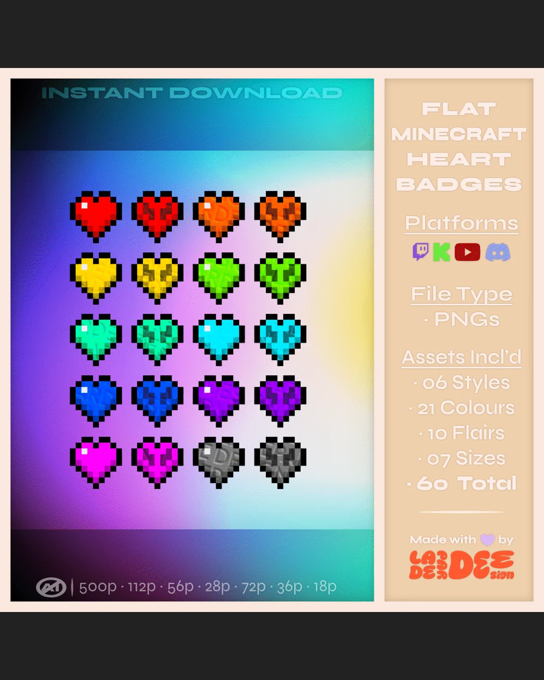 MC Flat Heart Badges product image (5)