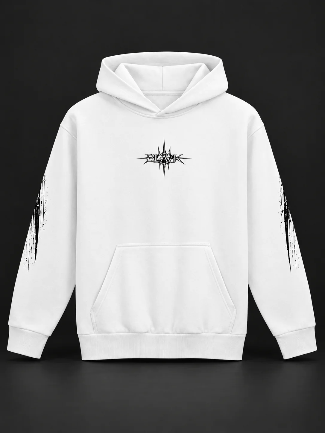 BLAVK NOCTURNE Graphic Hoodie — White product image (4)