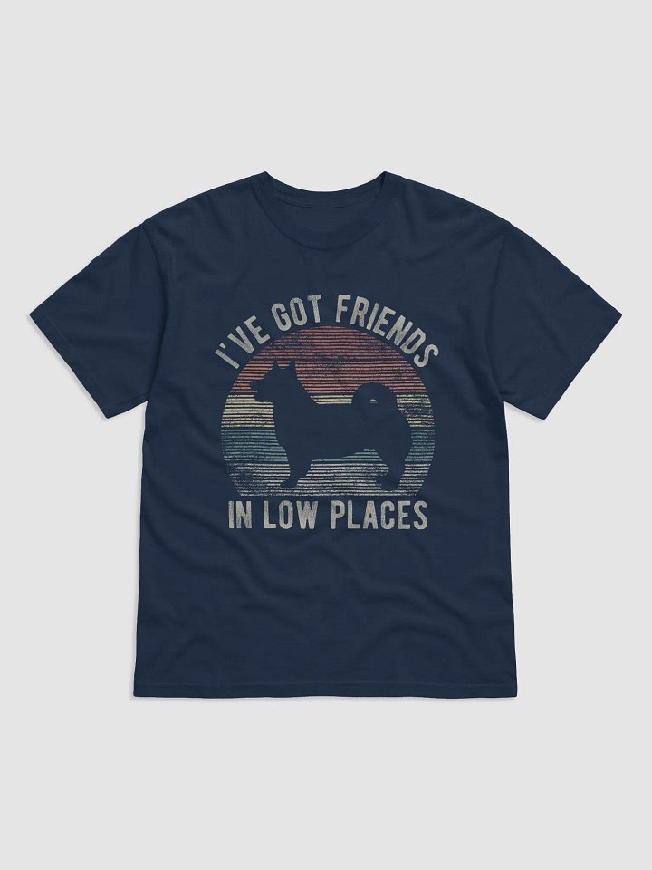 I've Got Friends in Low Places Swedish Vallhund Tee | Funny Vintage-Style Shirt for Swedish Vallhund Owners product image (1)
