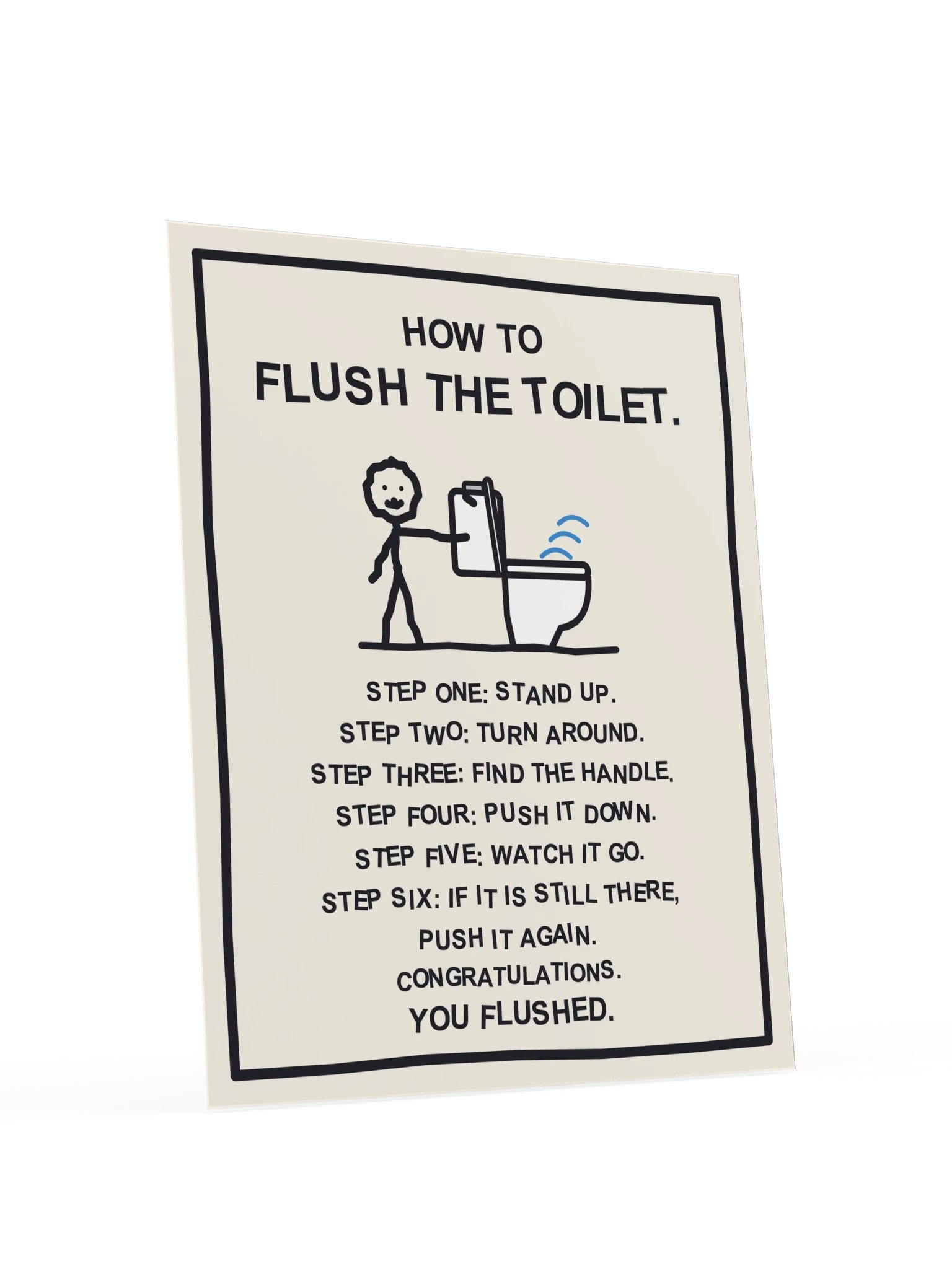 How to Flush the Toilet (Bathroom Sign) product image (18)