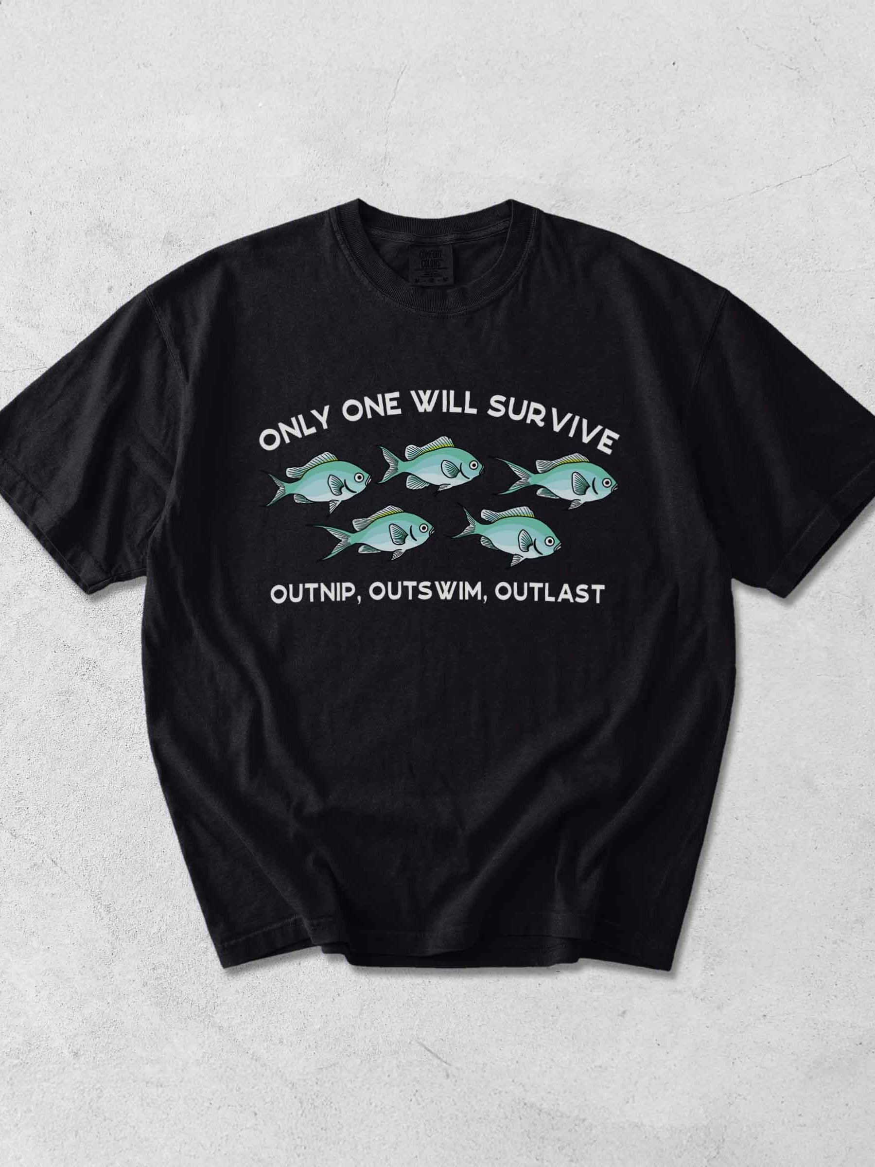 Only One Will Survive Green Chromis T-Shirt for Reef Aquarium Lovers product image (1)