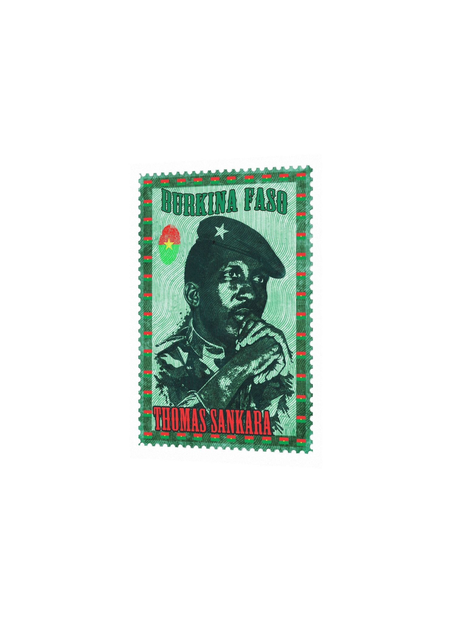 Thomas Sankara Vintage Postage Stamp Poster — Burkina Faso product image (2)