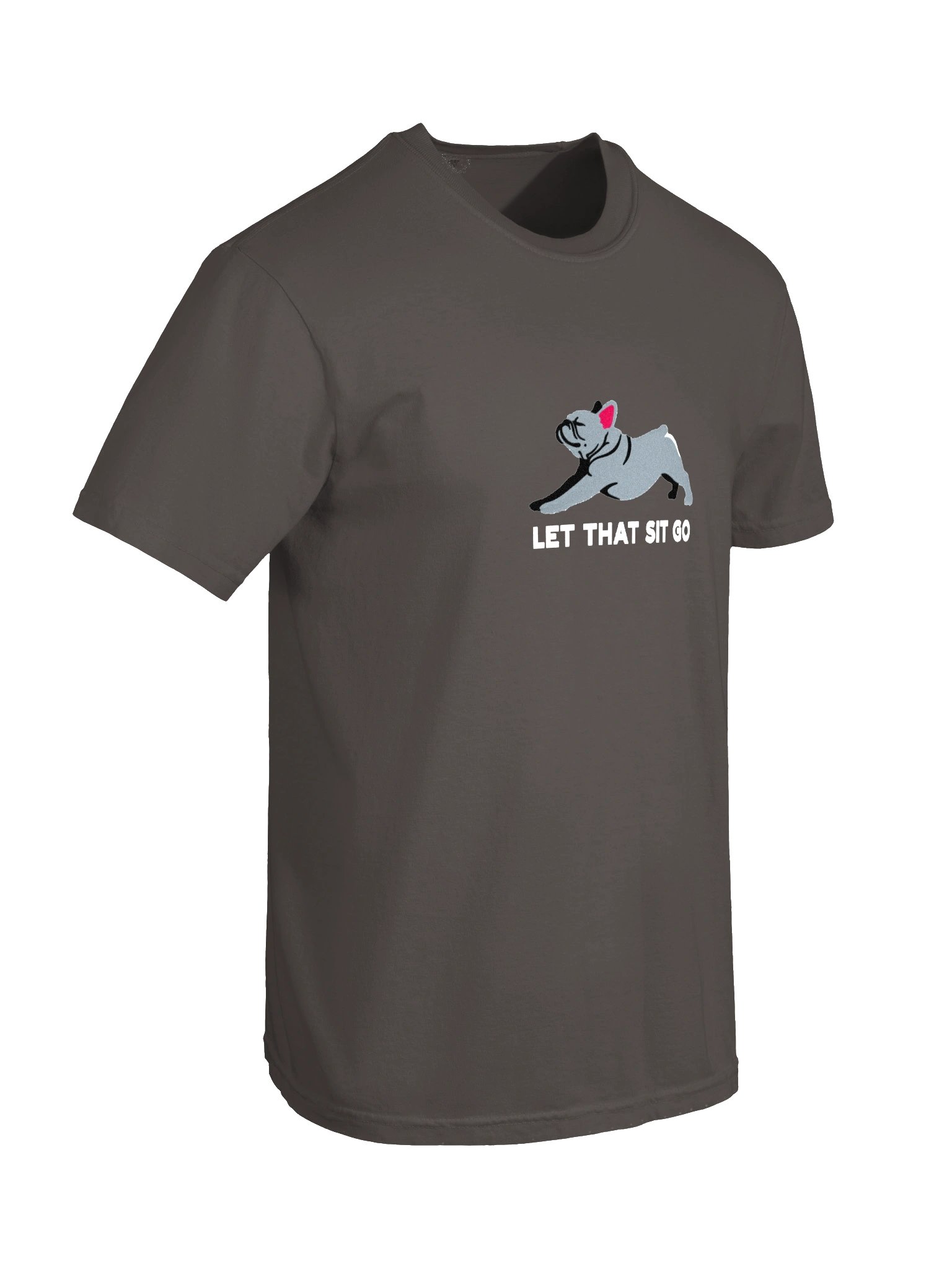 Let that Sit Go T-Shirt(Embroidered) of a French Bulldog(Blue) product image (11)