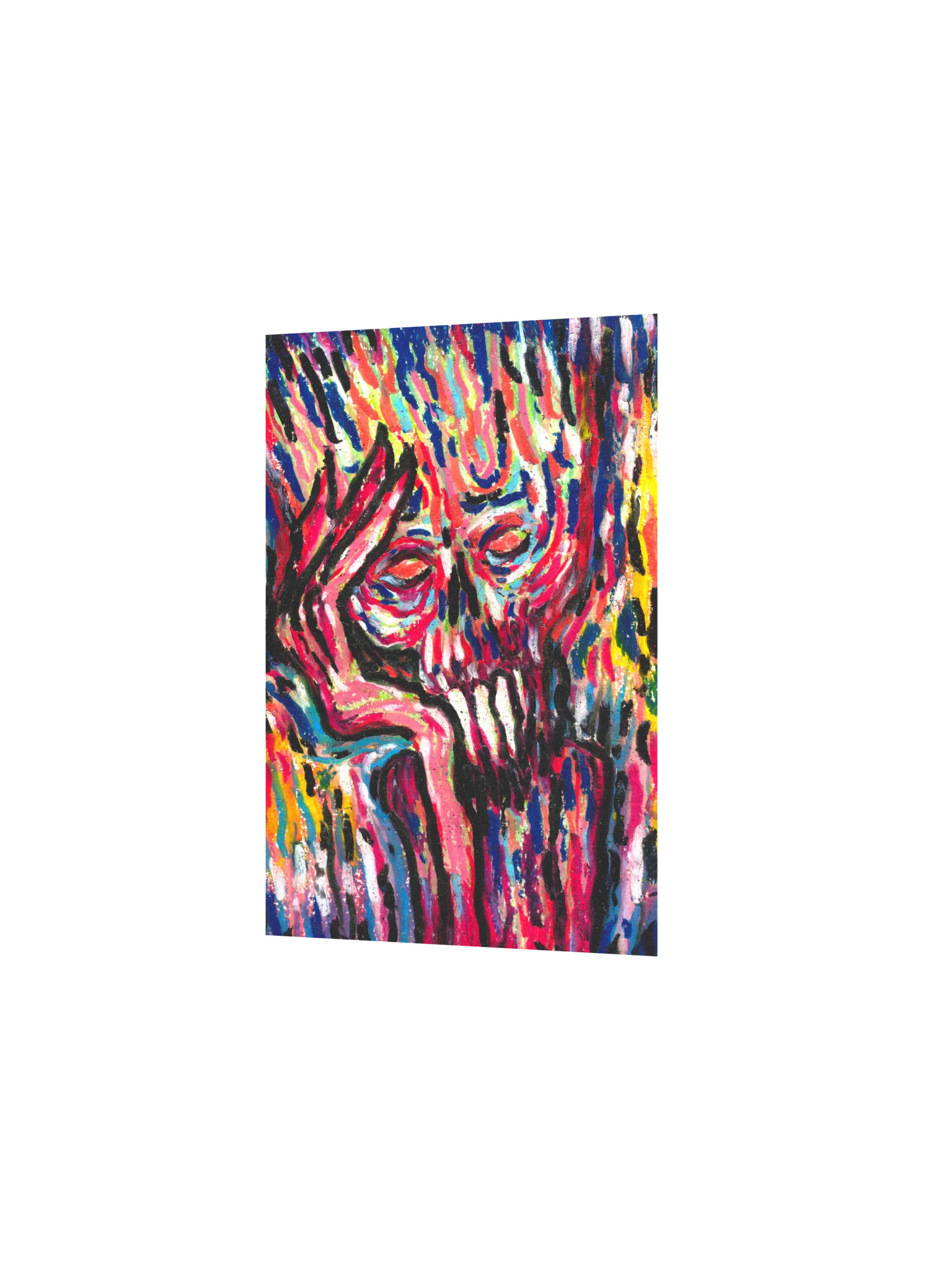 Wandering — Surreal Fantasy Monster Oil Pastel Art Print product image (4)