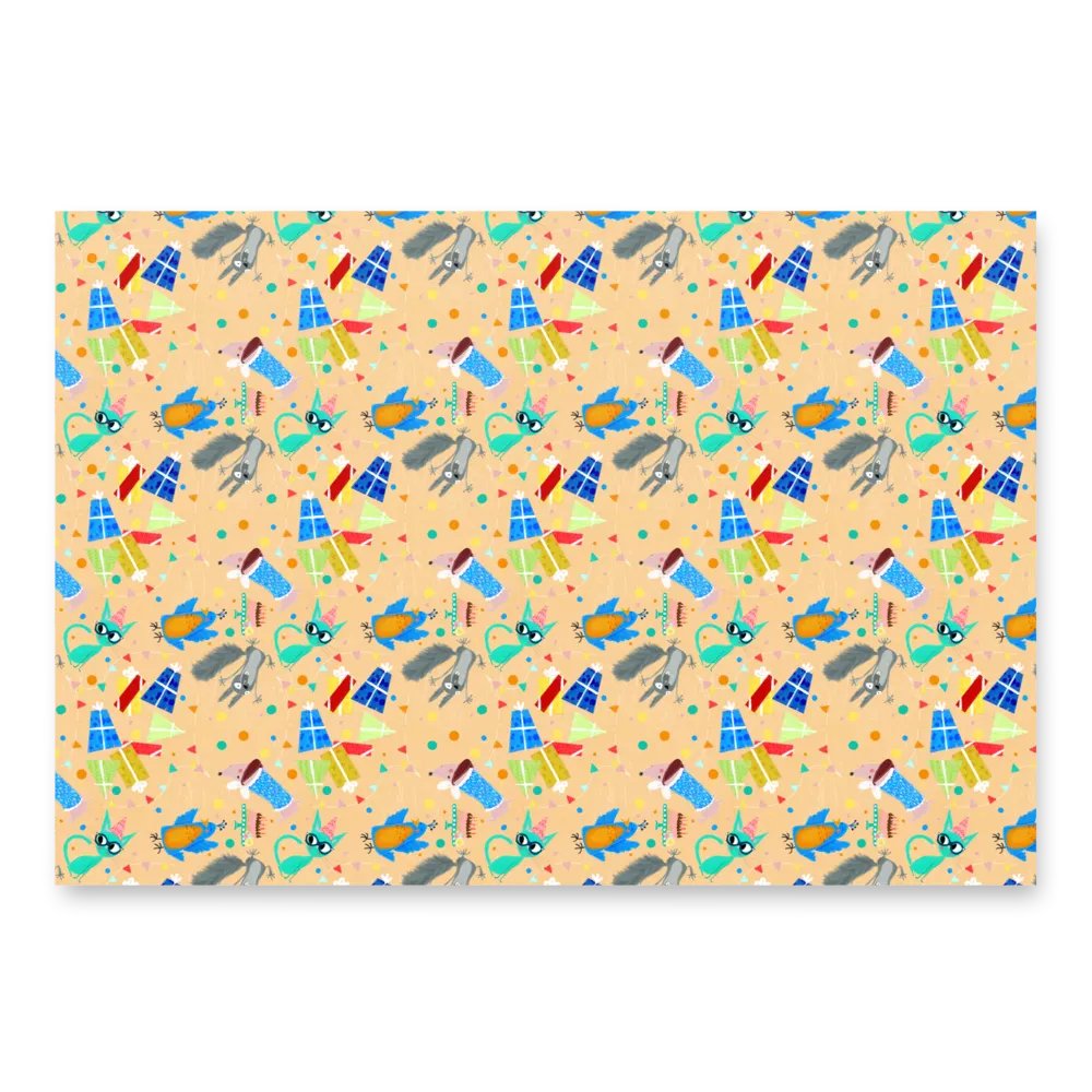 Animal Birthday Party Wrapping Paper product image (3)