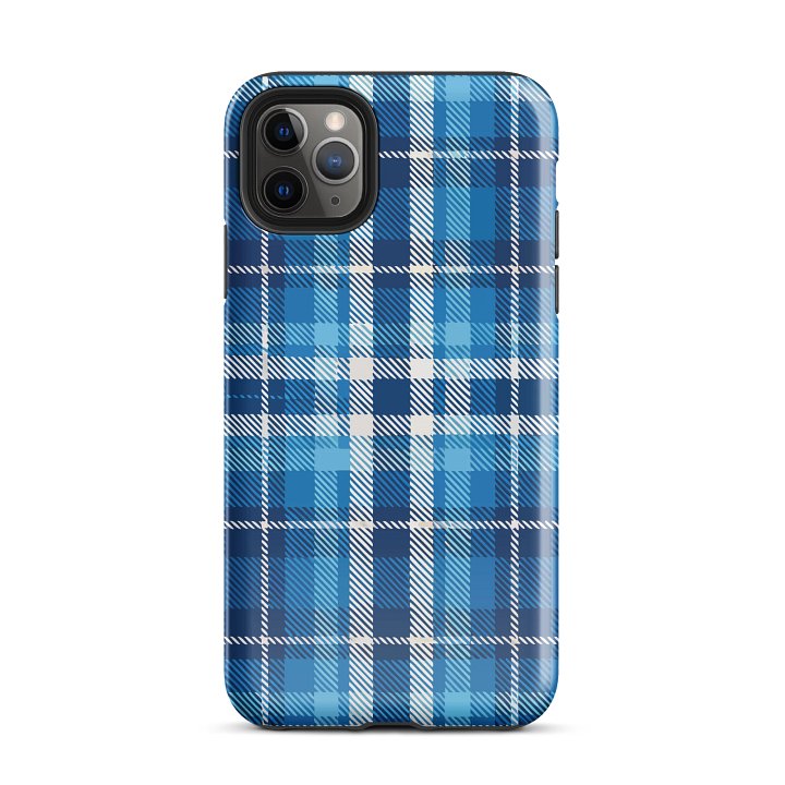 Blue Plaid Armor Tough Case For iPhone product image (26)