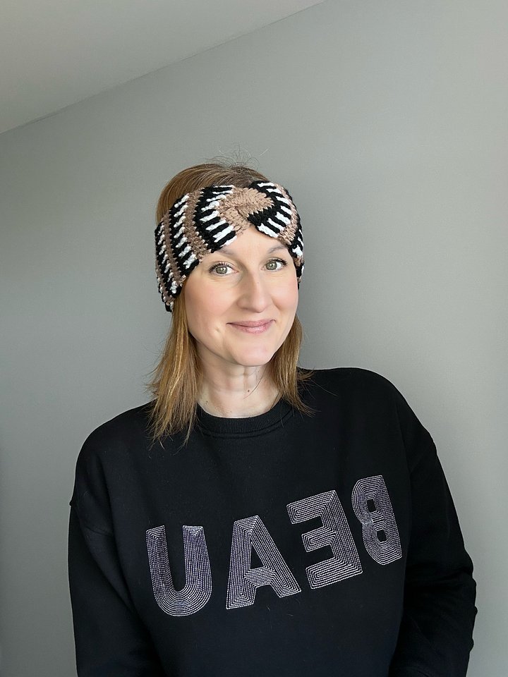 Interlocking Crochet Ear Warmer With Twisted Front - Kids to Adult sizes product image (2)