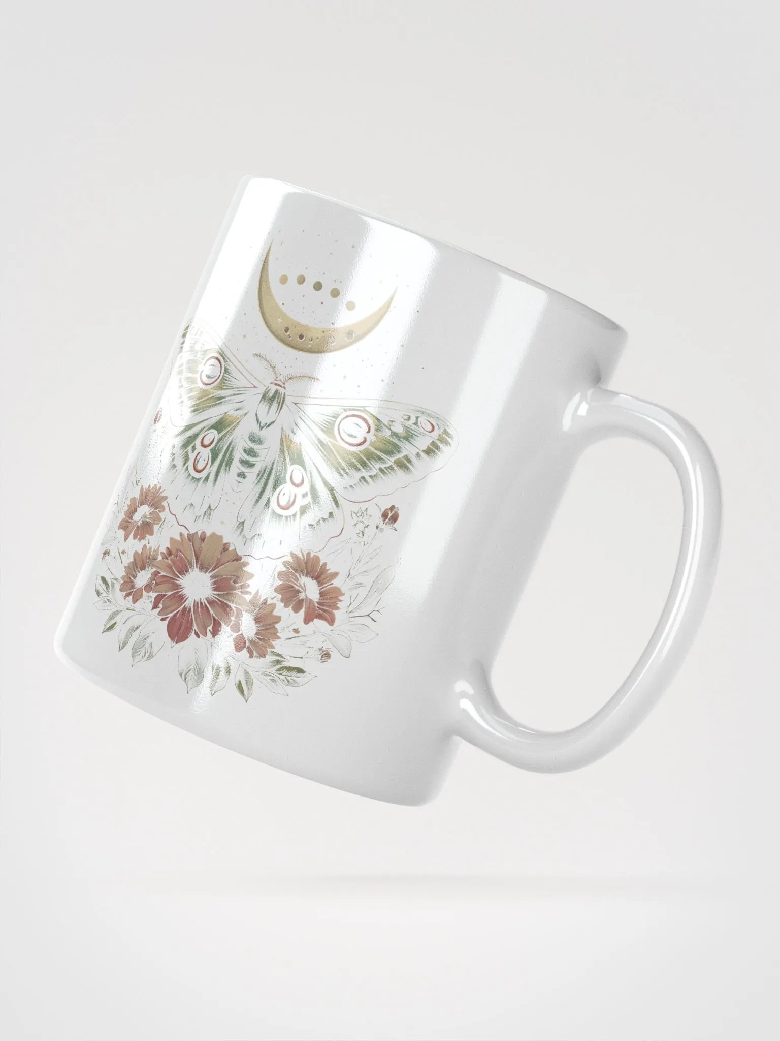 Lunar Moth In Floral Symphony Mug product image (3)