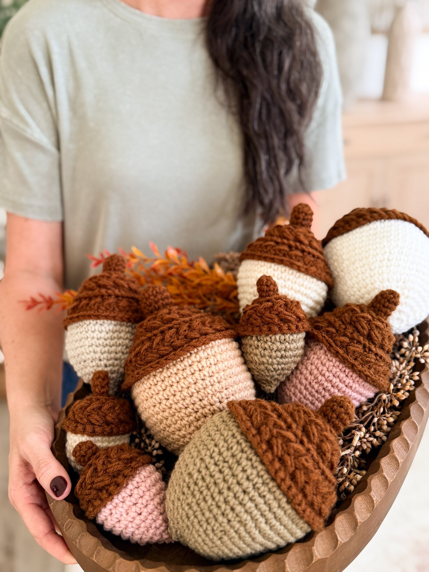 Wheat Stitch™ Crochet Acorns | PDF + Video + App product image (6)