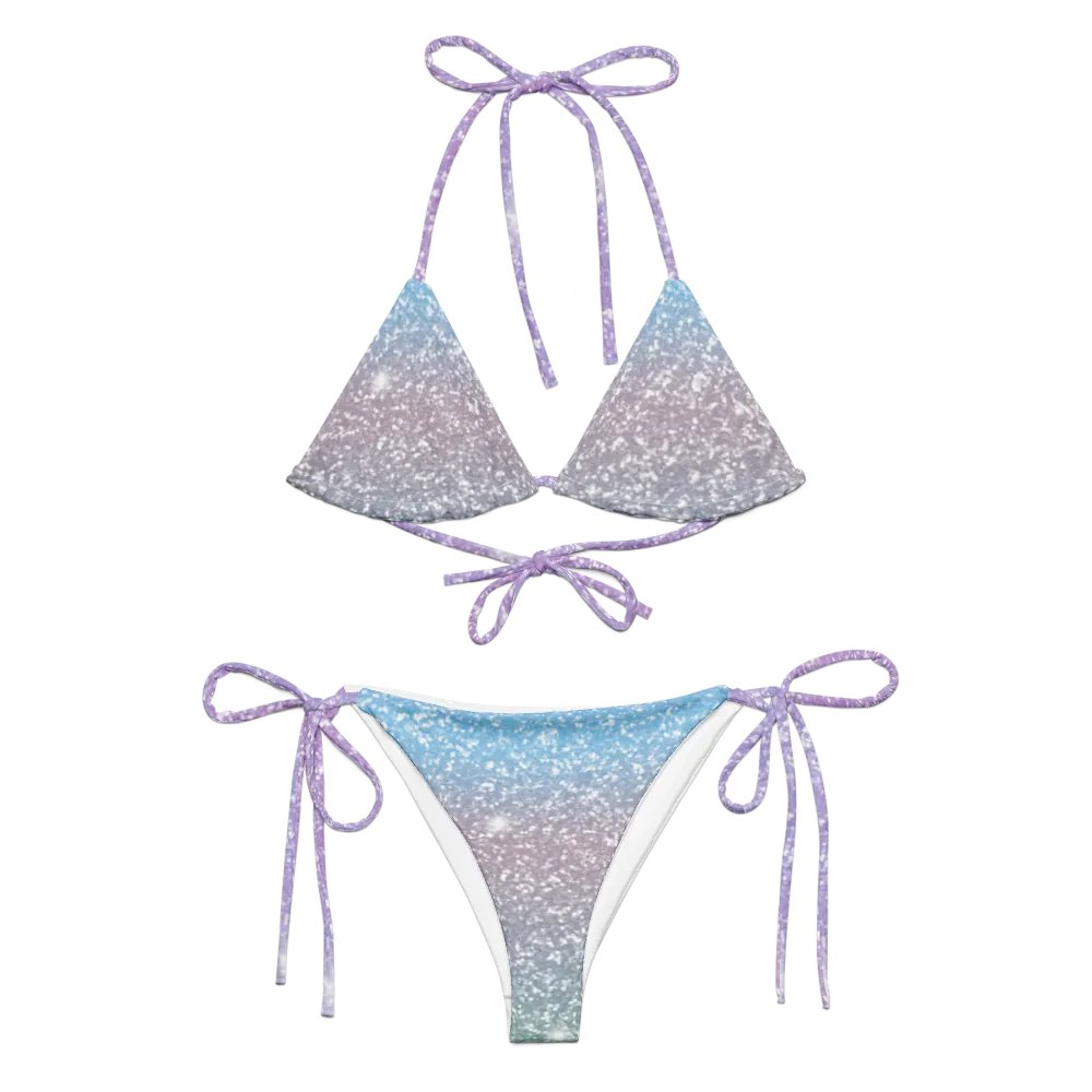 Glitter Unicorn Texture Design String Bikini (6) product image (1)