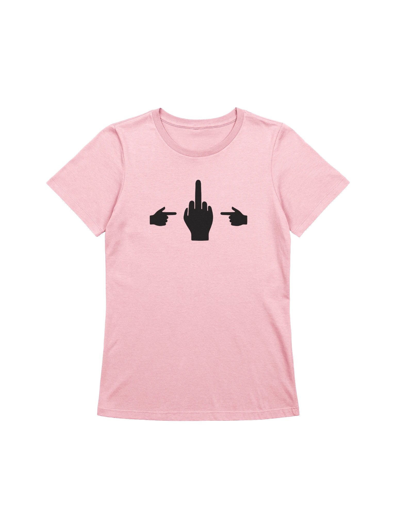 No Middle Finger Point ShopCo Black Women’s Pink Tee product image (1)
