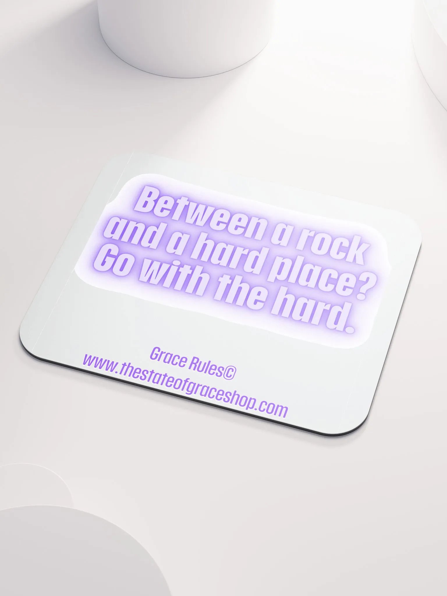 FUNNY DESK MATS 4 U “Between a rock and a hard place. Go with the hard.” product image (3)