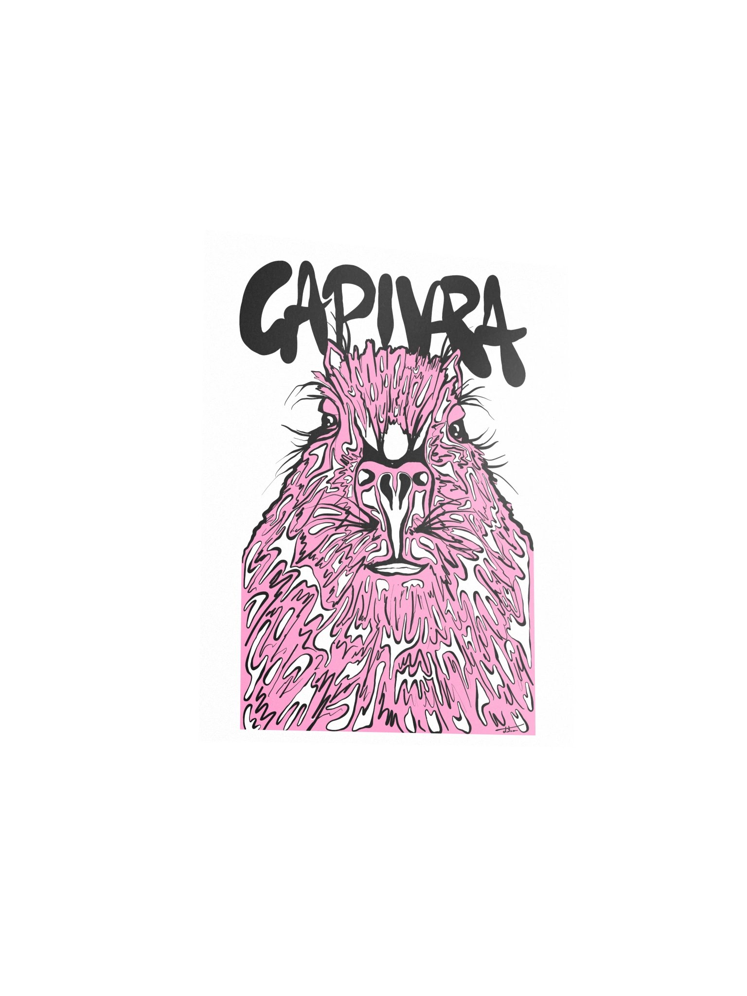 "Pink Capivara" Art Print product image (3)