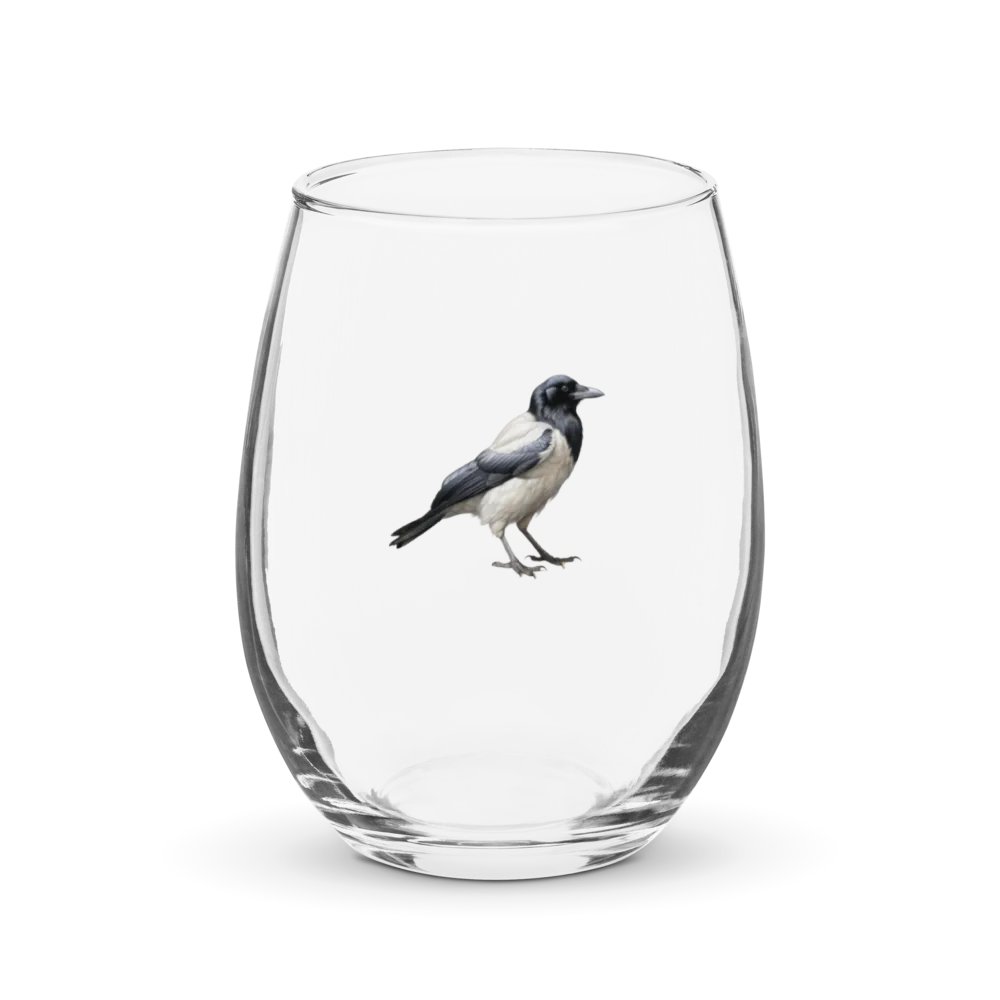Prestige Crow Stemless Wine Glass - Motif III product image (1)