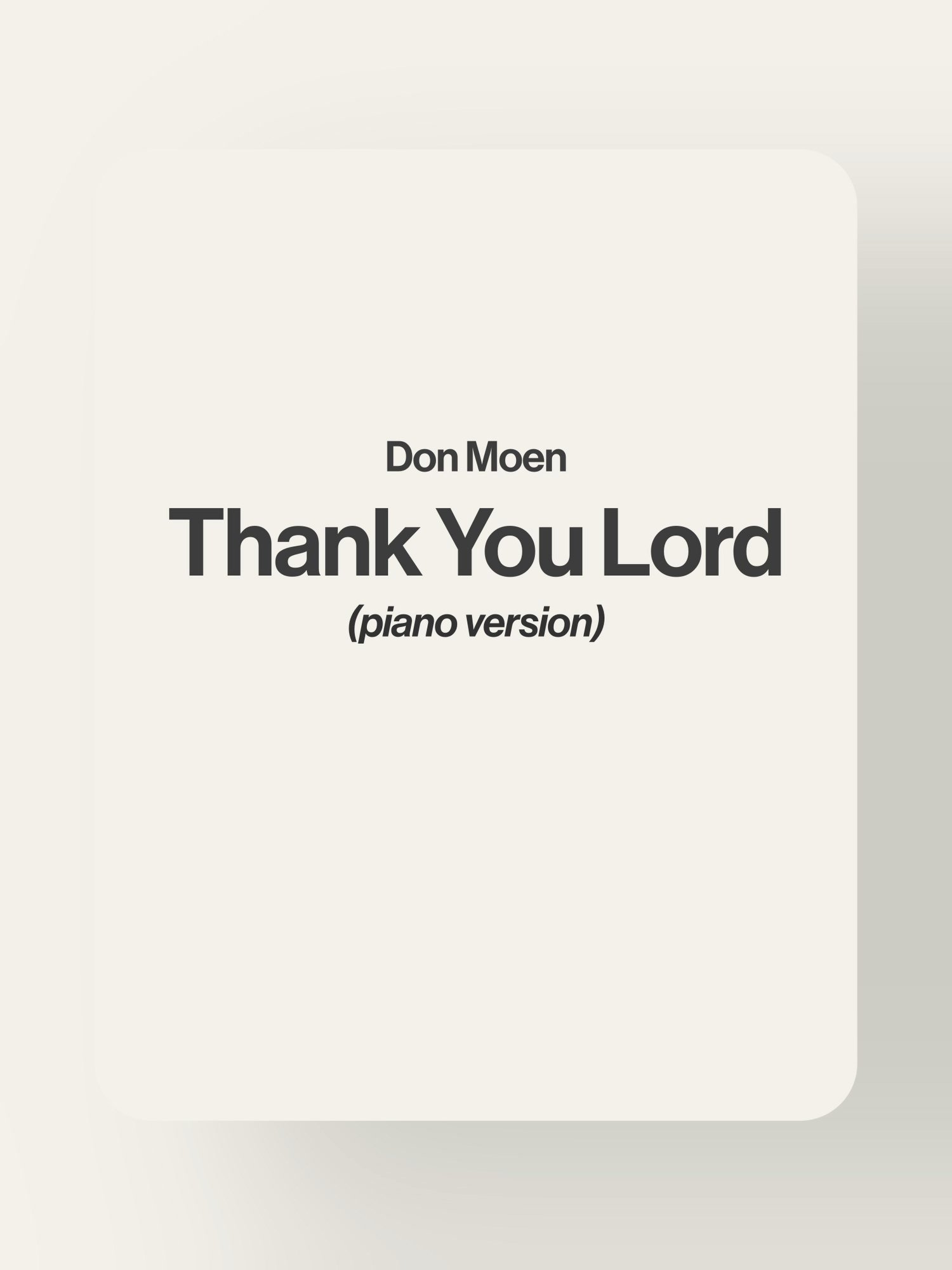 Thank You Lord - Don Moen product image (1)