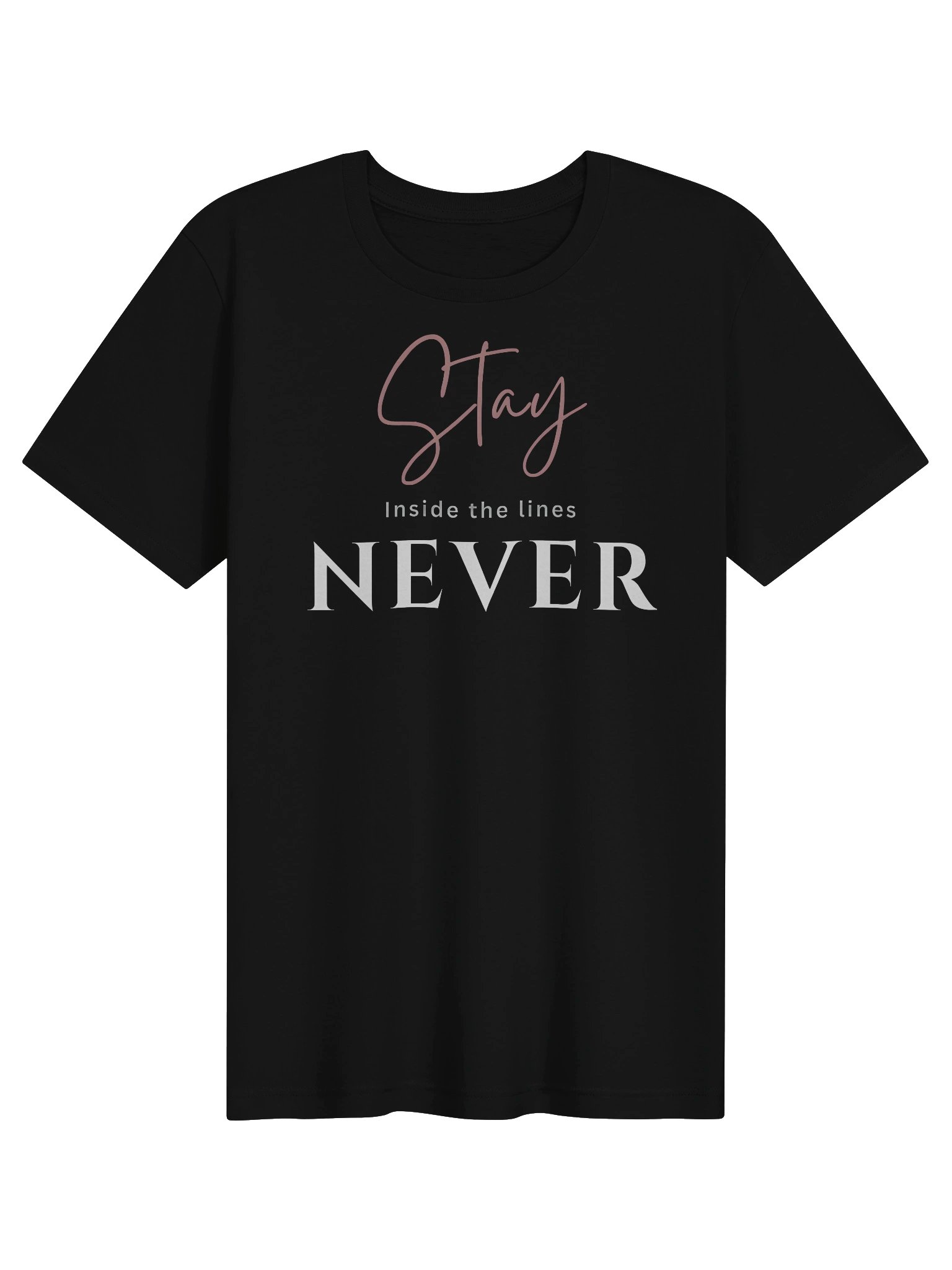 Stay Inside the Lines Never Tee| Gothic Tattoo-Style By Inkthorn Studio product image (2)
