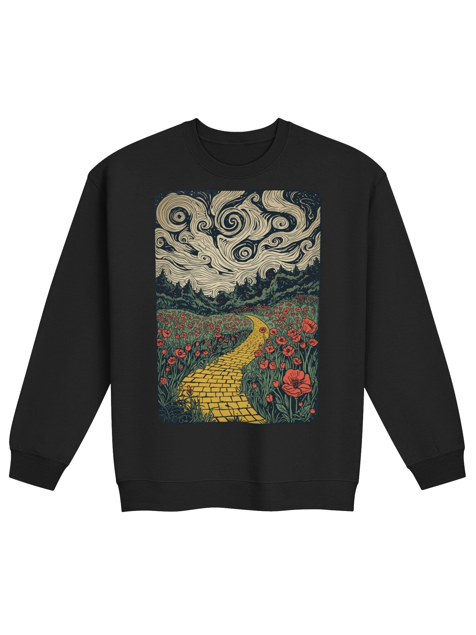 Yellow Brick Road Dreamscape Crewneck, Red Poppy Oz Sweatshirt product image (3)