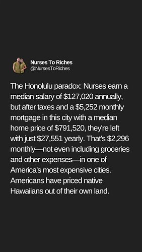 This is what's really going on in Hawaii 👇:

I was looking at nursing salaries collected by the Bureau of Labor Statistics fo...