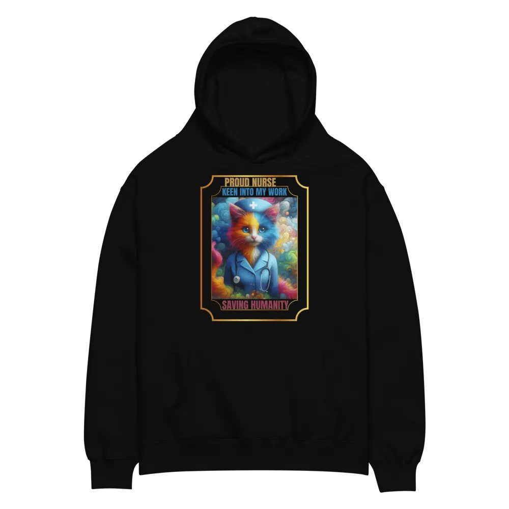 Proud Nurse Cat Premium Hoodie product image (2)