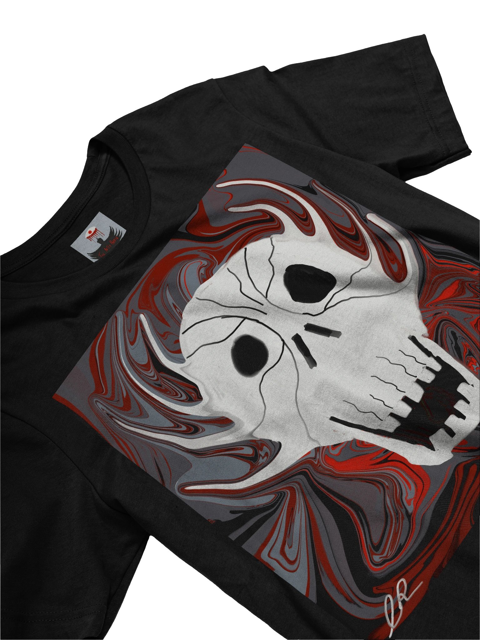 Marbled Horned Skull Tee — Bella+Canvas Supersoft product image (3)