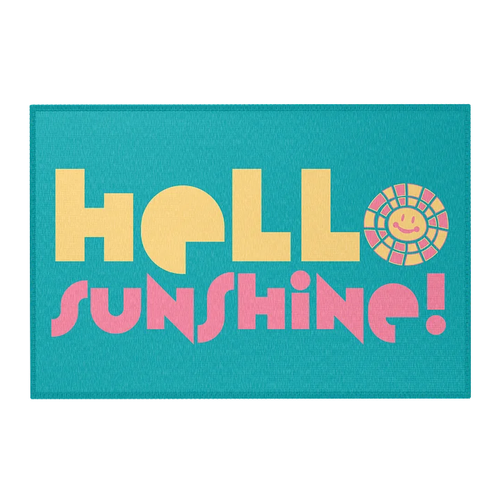 HELLO SUNSHINE! Teal Area Rug product image (1)