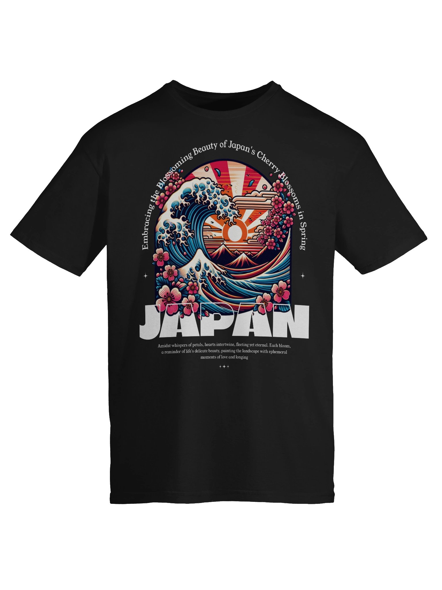 Cherry Blossom Wave Japan T-Shirt - Gildan Softstyle product image (6)