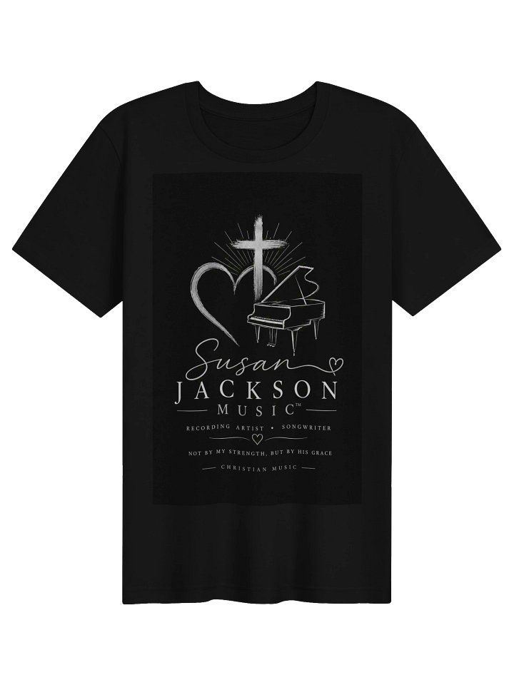 Susan Jackson Music T-Shirt — Piano & Cross product image (1)