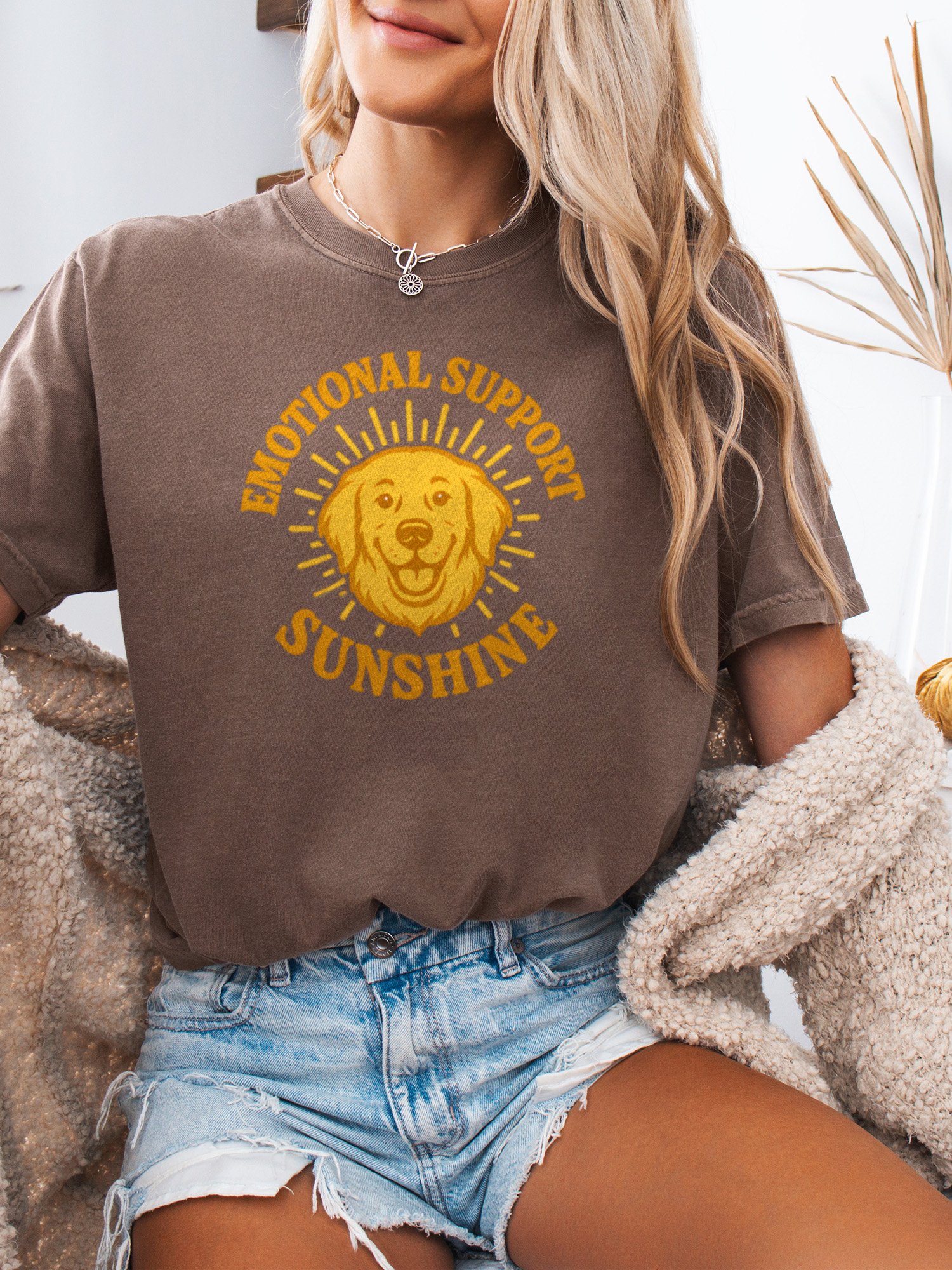 Emotional Support Sunshine (Golden Retriever) Tee product image (2)