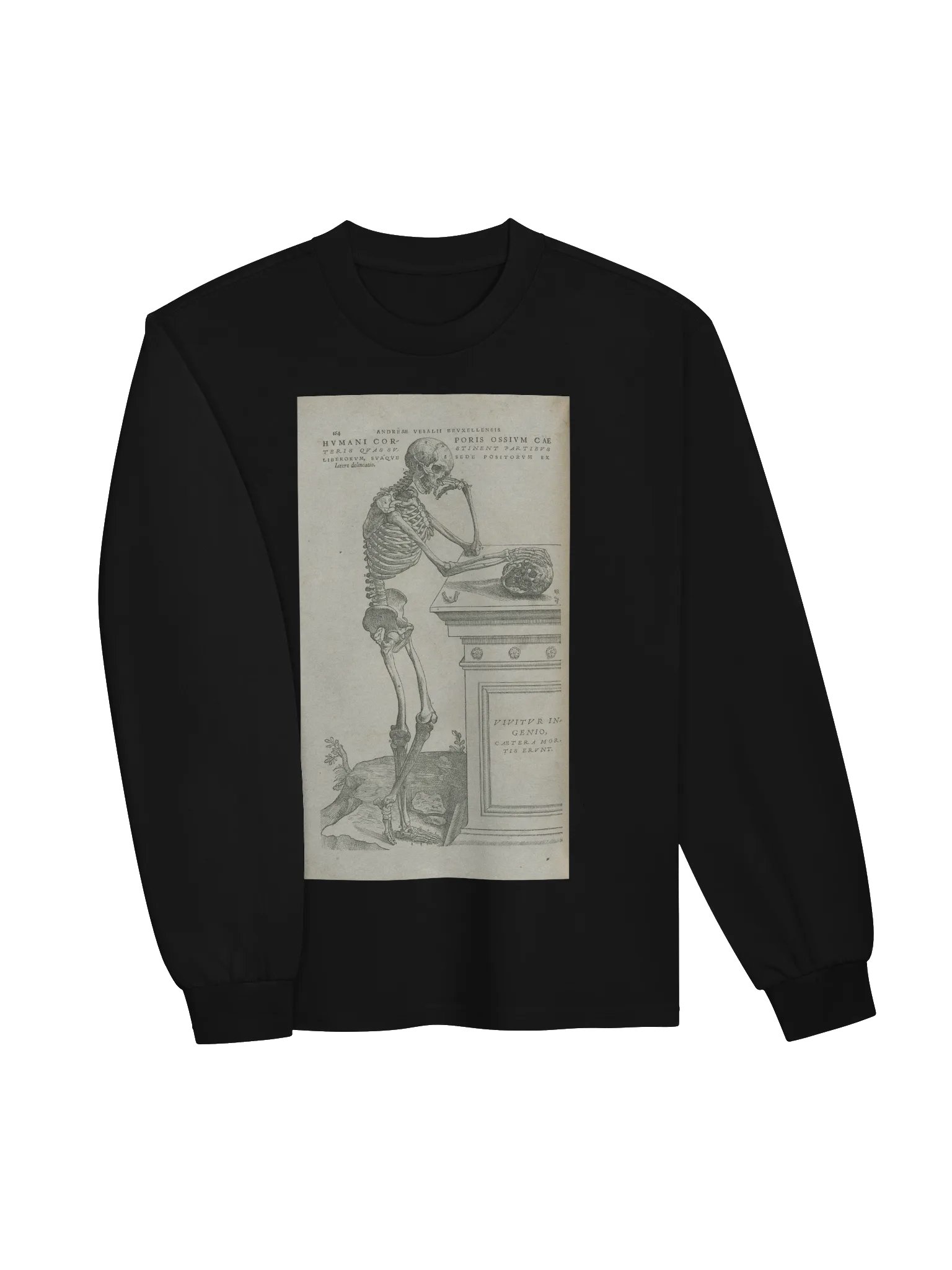 Skeleton Pondering Mortality - Long Sleeve product image (5)