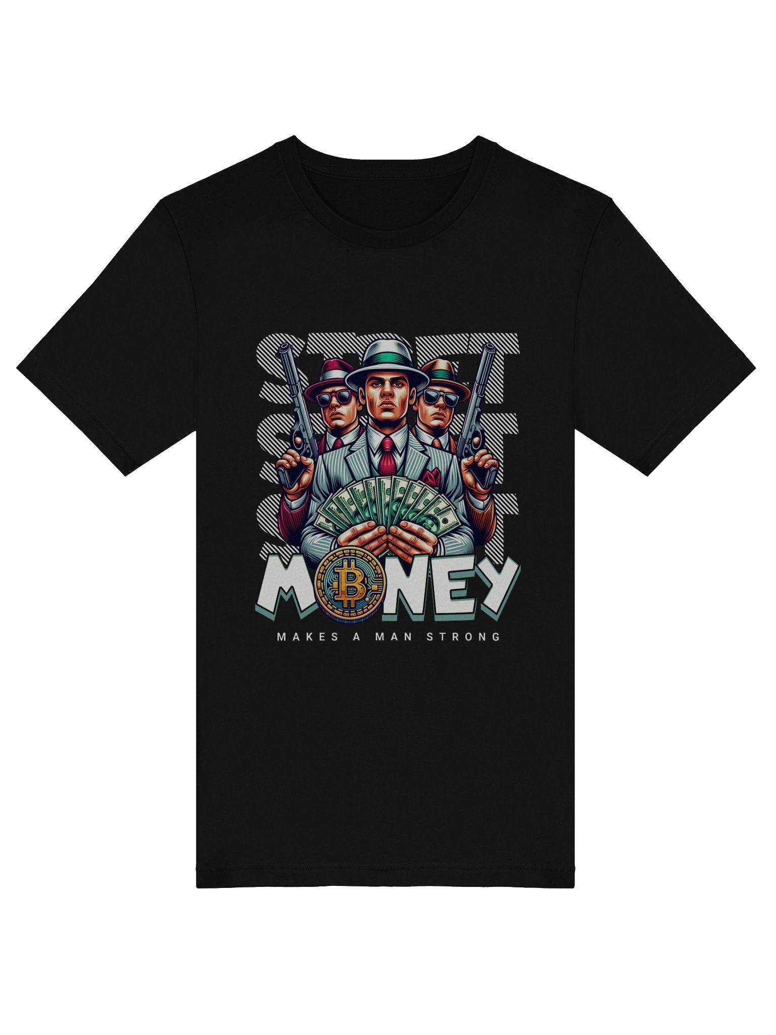 Gangster Money Bitcoin T-Shirt product image (5)
