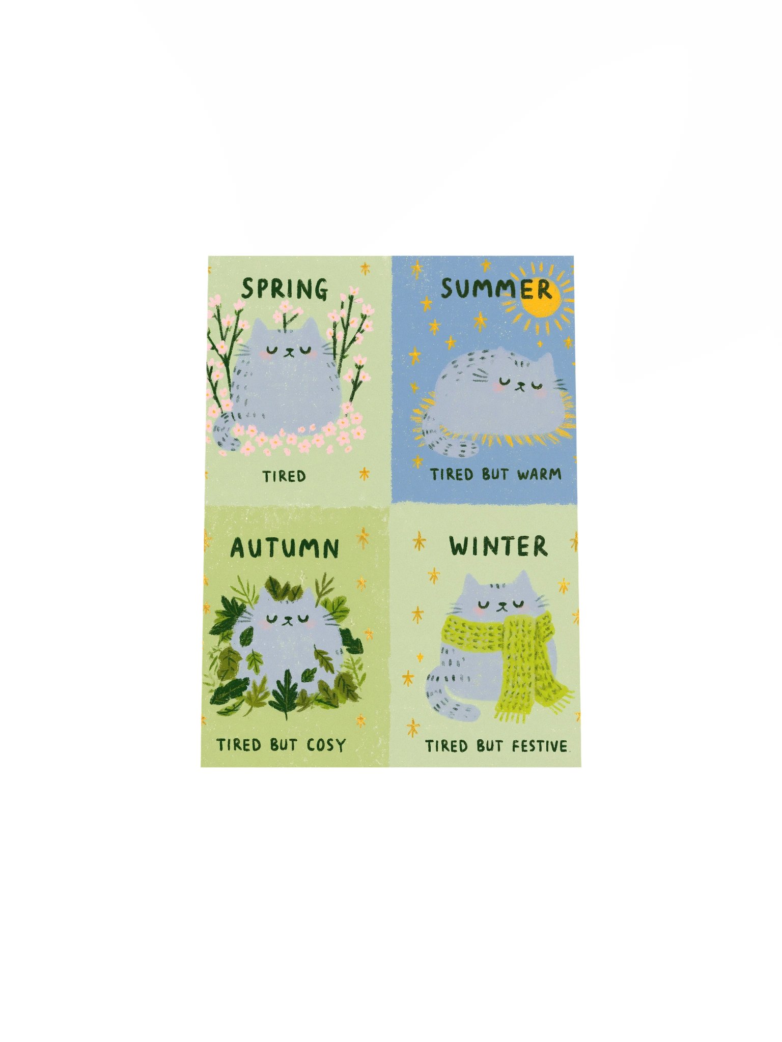 Sleepy Cat Through the Seasons product image (22)