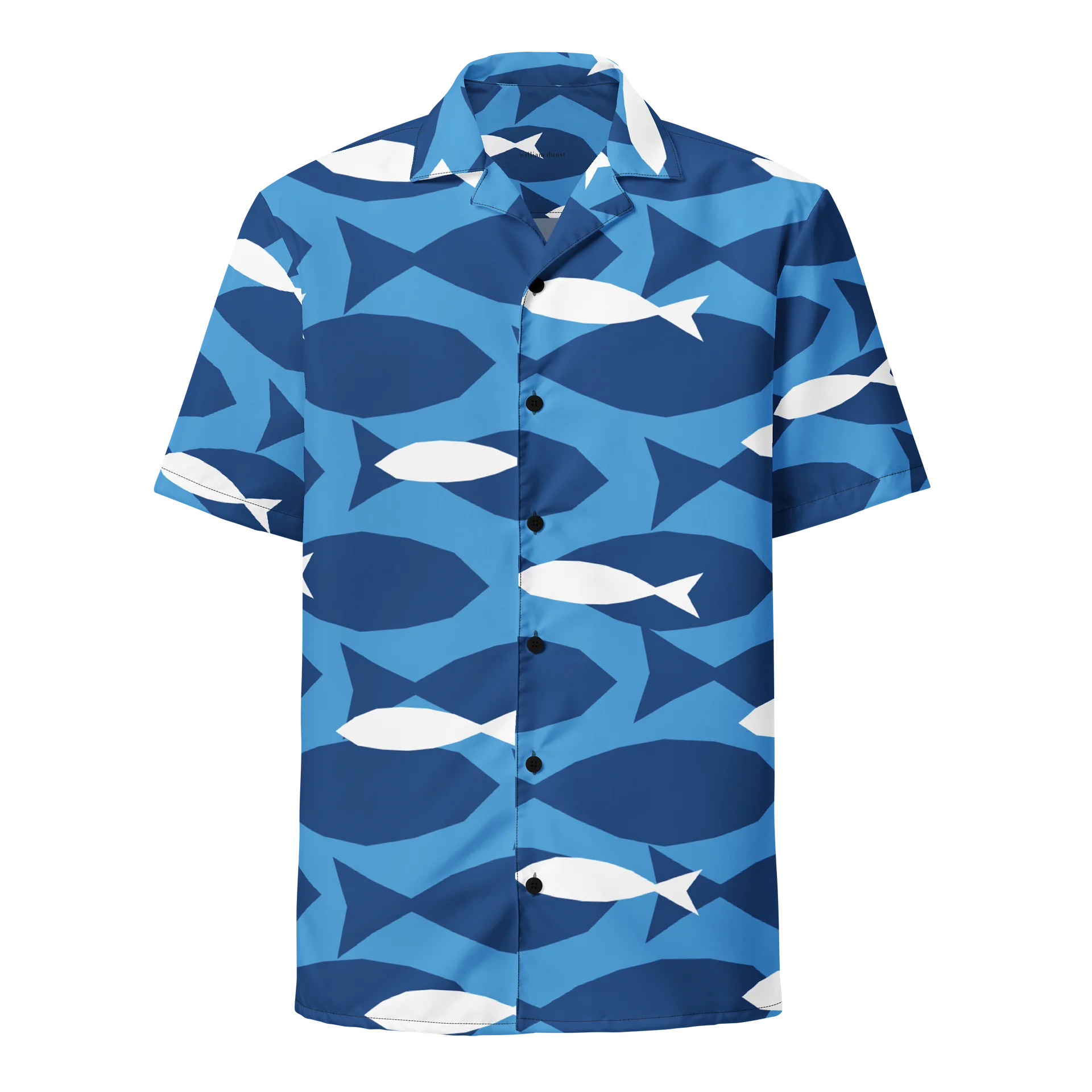 Blue Fish Wave Hawaiian Shirt product image (1)