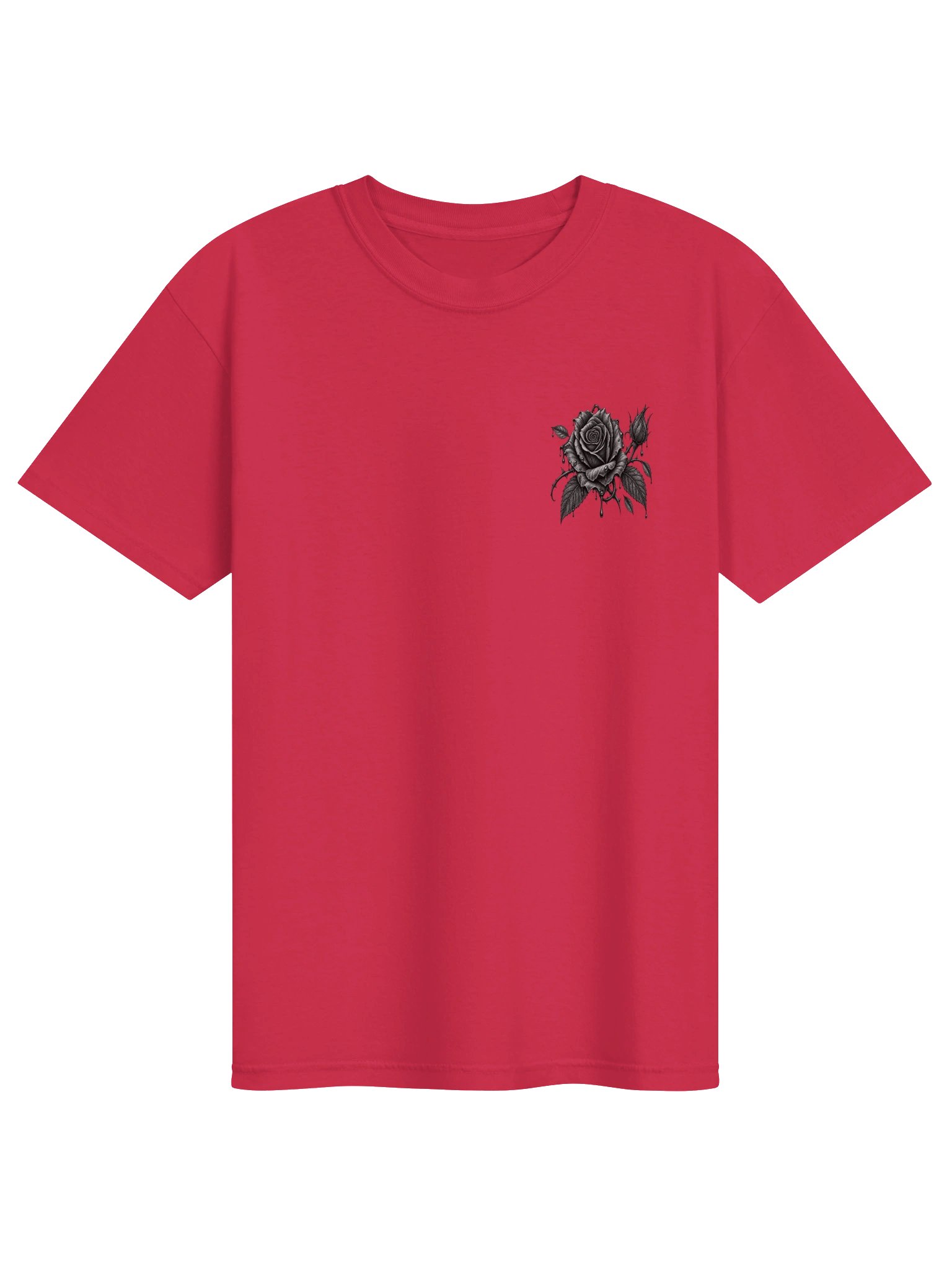 Dark Rose & Skull Double-Sided Graphic Tee | Gothic Streetwear Shirt product image (3)