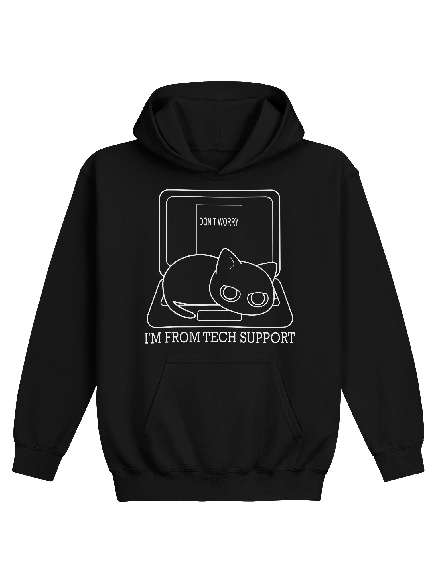 Cat on Laptop - Unisex Youth Hoodie product image (1)
