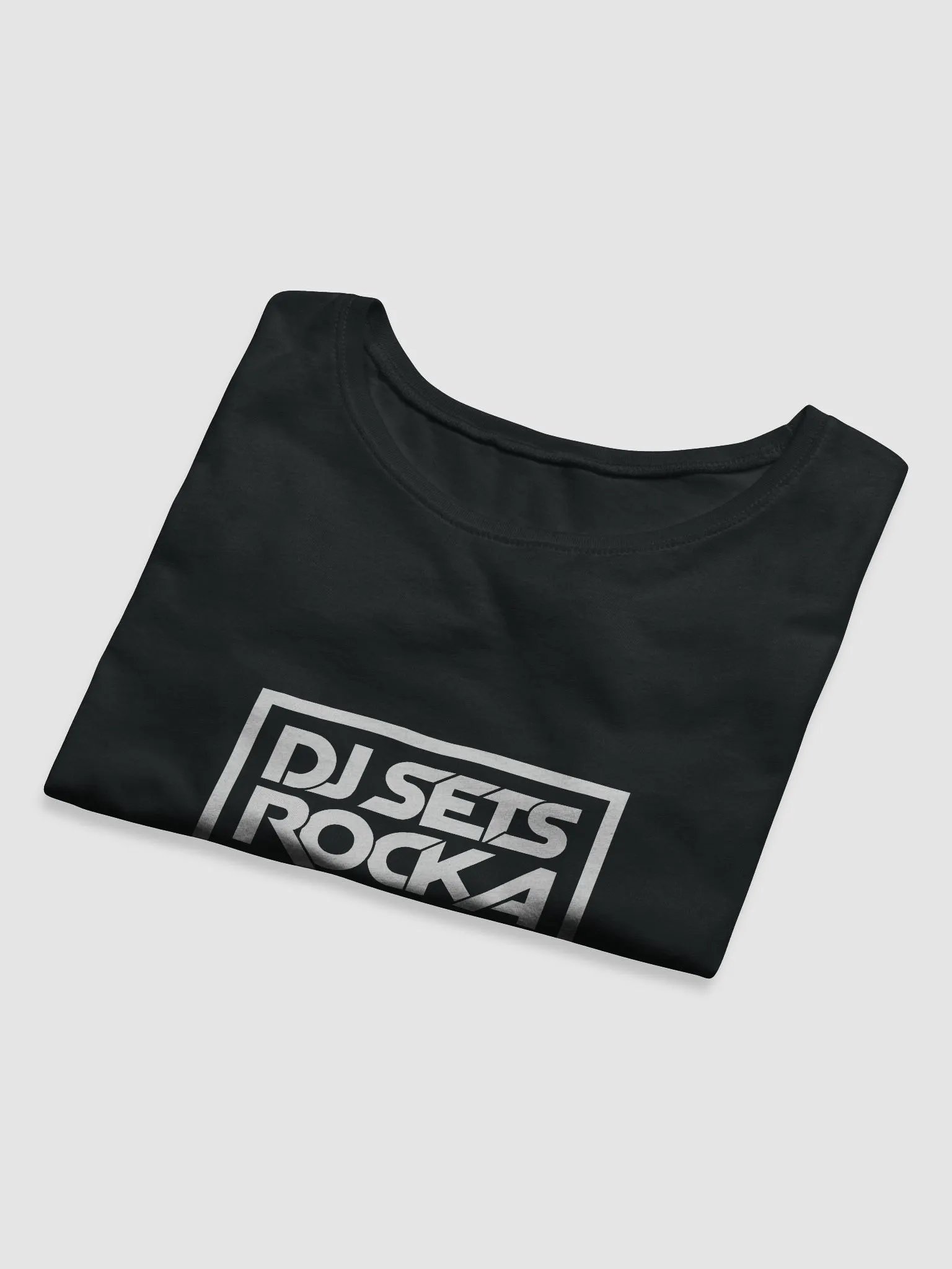 DJ SETSROCKA - Women's Crop Baby Tee - Black product image (8)