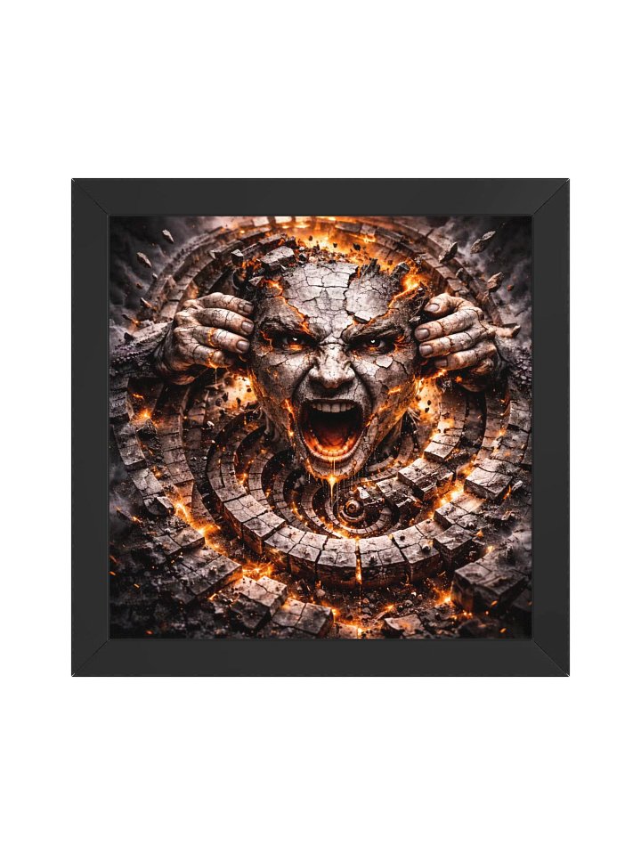 Volcanic Droste Portrait - Stone Fracture Recursion product image (2)