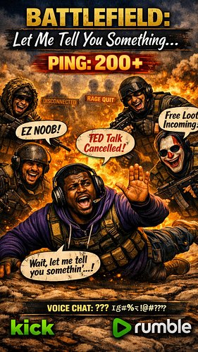 Battlefield: Let Me Tell You Something…
Got jumped by 4 ops, tried to drop wisdom, and they still finished me off 💀.Ping: tra...