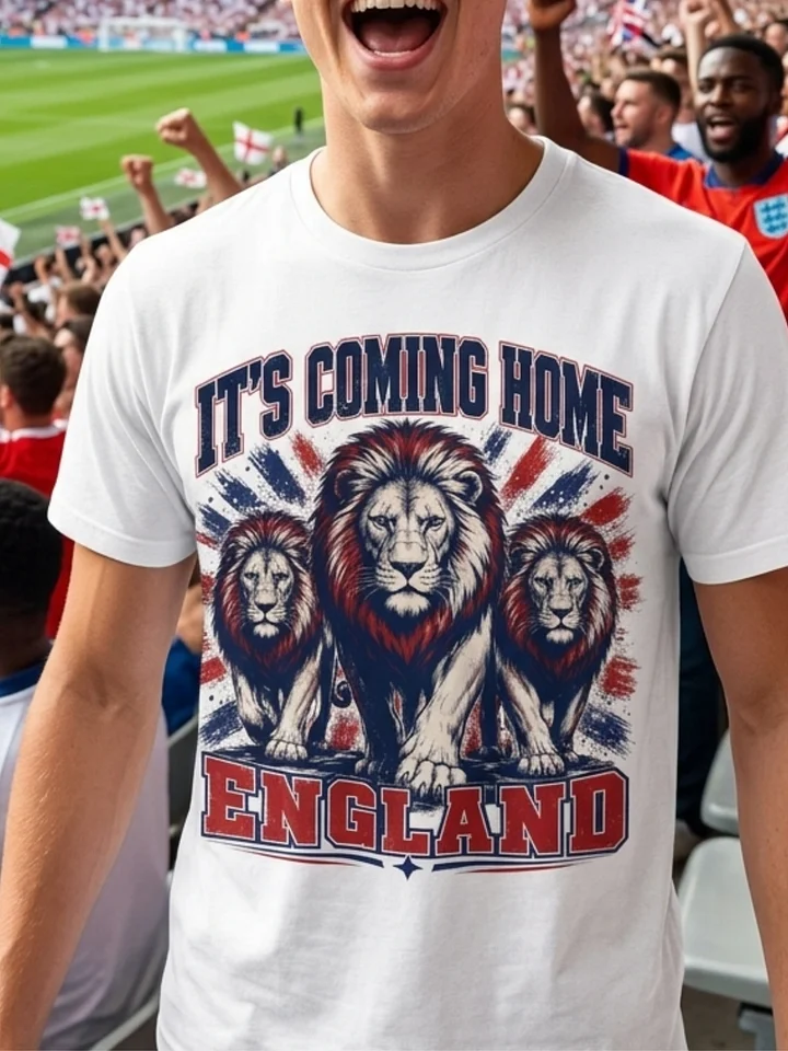 It’s Coming Home England Three Lions Tee | Official-Vibe England Three Lions World Cup Tee product image (1)