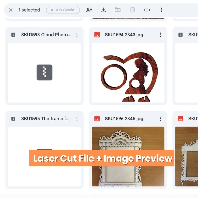 200+ Photo Frame Laser Cut Bundle | Wood Picture Frame SVG, DXF, AI & PDF Files product image (6)