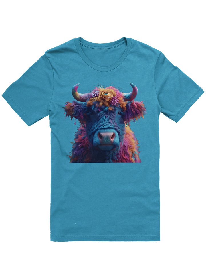 Whimsical Floral Cow Ladies T-Shirt product image (1)