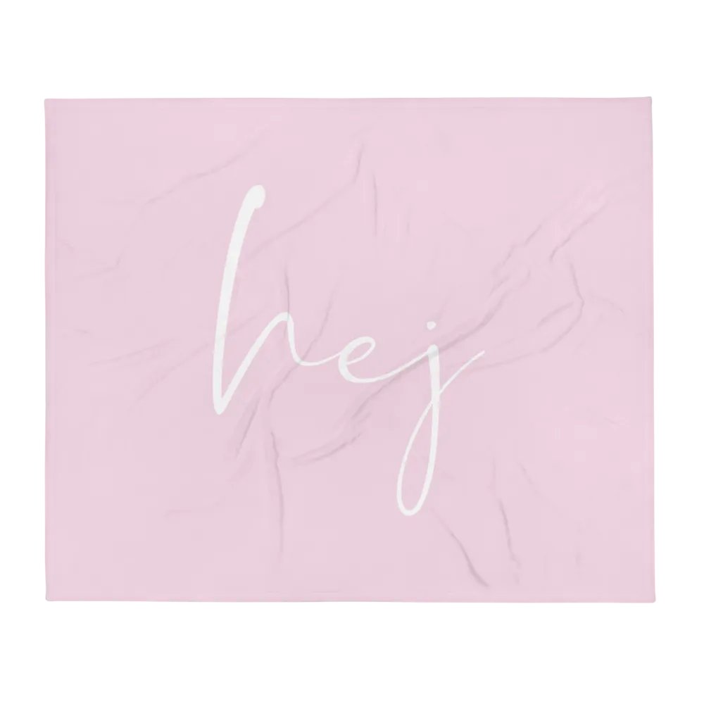 HEJ SCANDI STATEMENT PINK Throw Blanket product image (1)