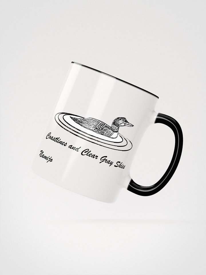 Coastlines and Clear Gray Skies Loon Mug Wrap Design Black Inside product image (3)
