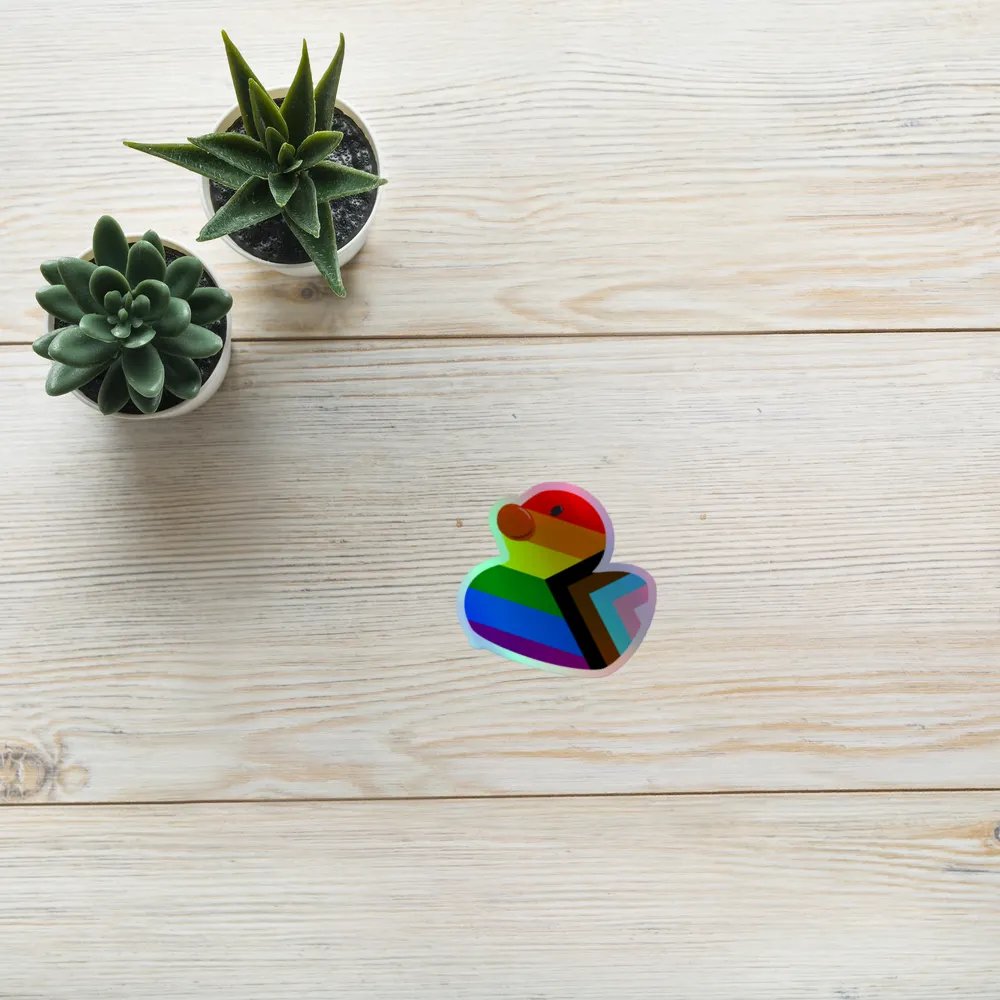 Holo Pride Duck Sticker product image (10)