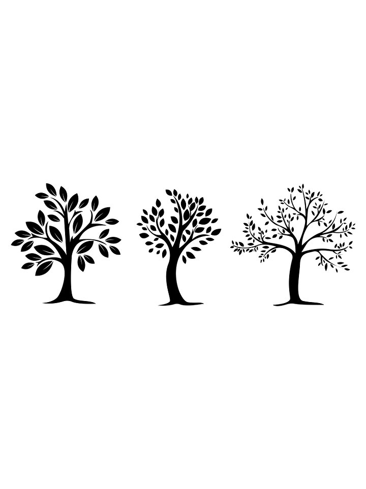 Tree Svg, Tree Vector, silhouette,Forest Clipart, Trees Cricut Cutting File product image (2)