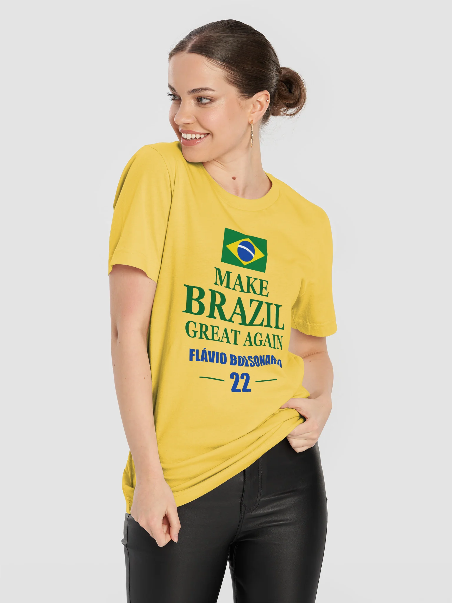 Make Brazil Great Again — Flávio Bolsonaro 22 Flag T-Shirt - Model I product image (11)