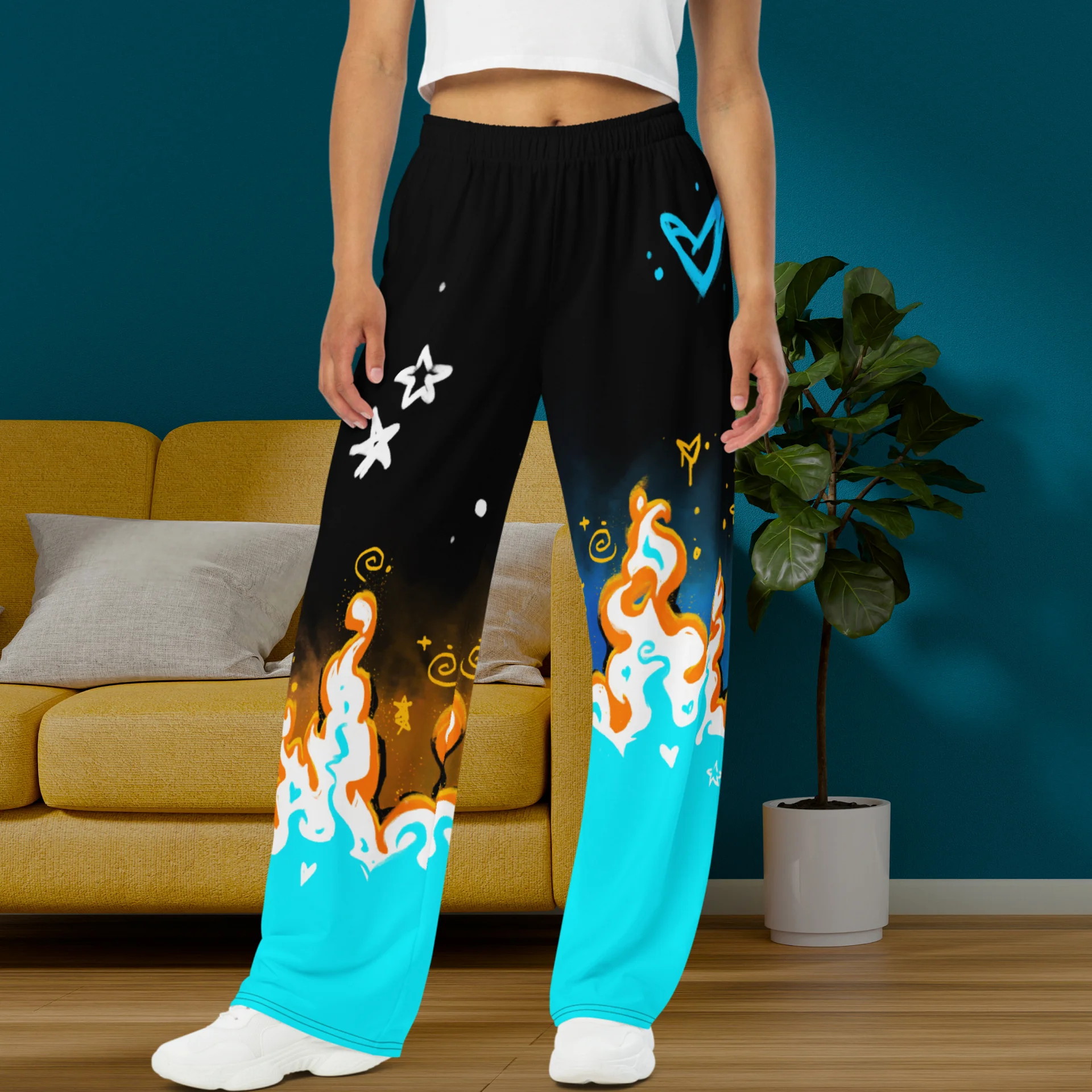 RISE Collection: Subtle Aroace Pride Phoenix Wide Leg Pants product image (1)