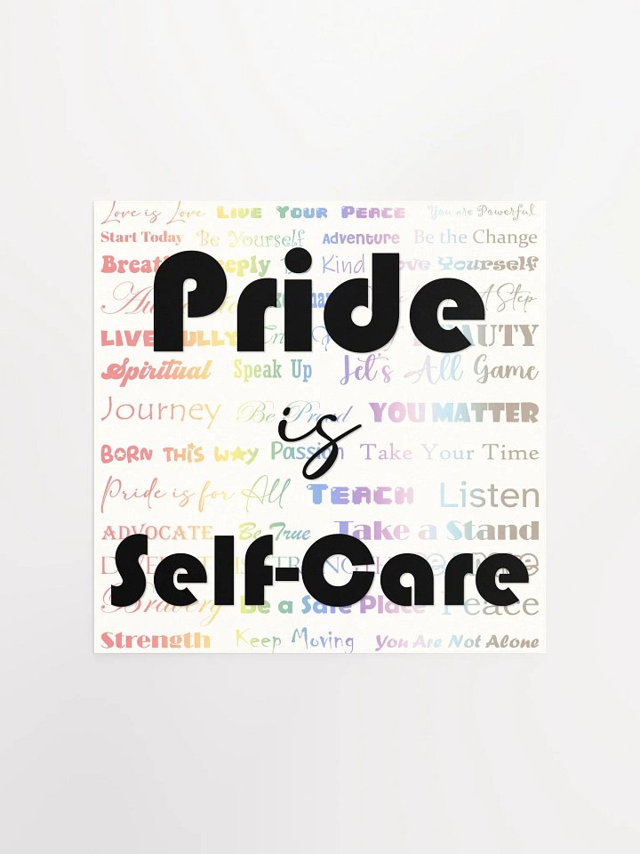 Pride Is Self-Care Square Poster product image (1)
