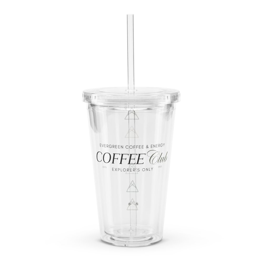 Coffee Club Clear Plastic Tumbler | Sip Society product image (1)